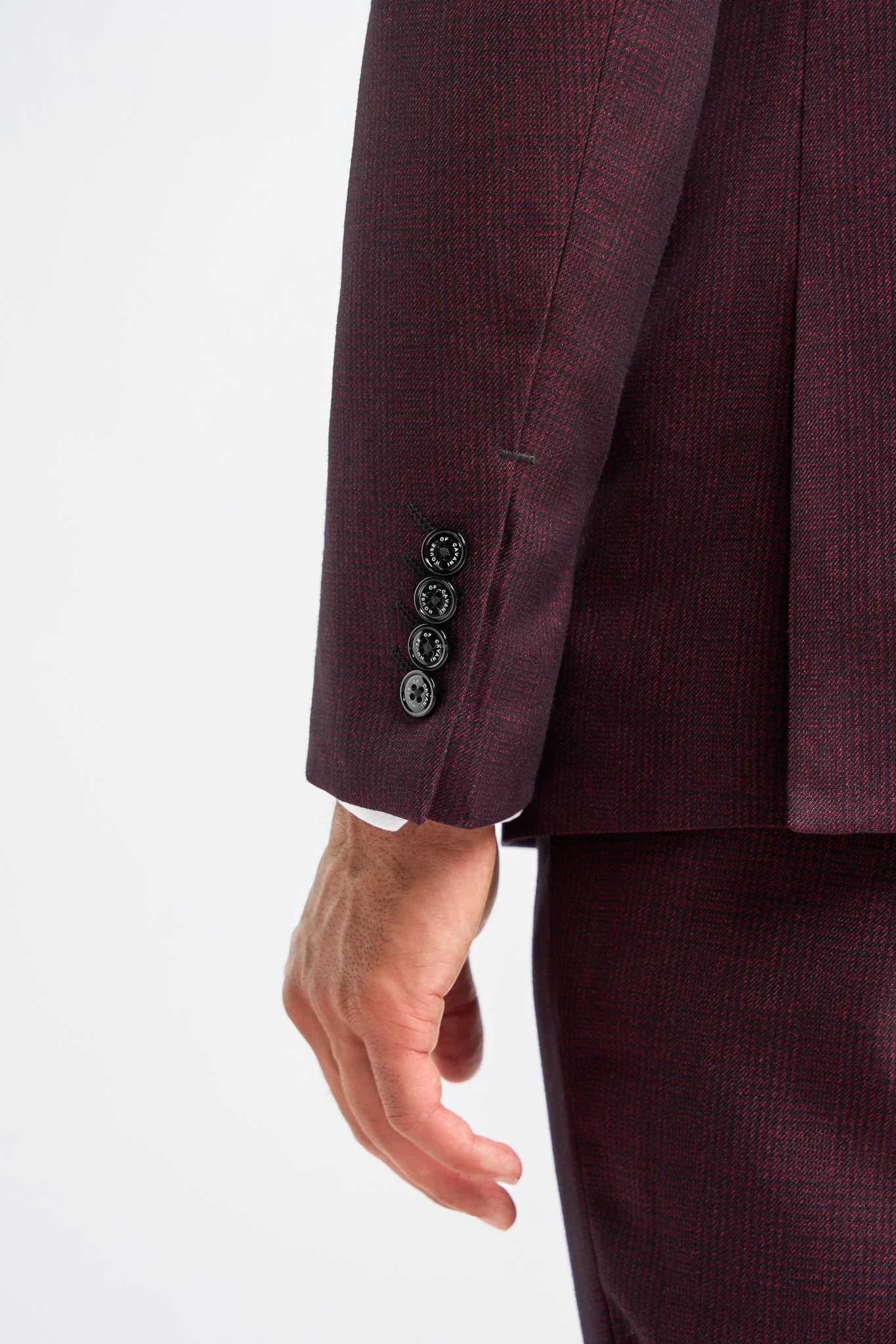 Caridi – Men’s Burgundy Checked Blazer - Image 4