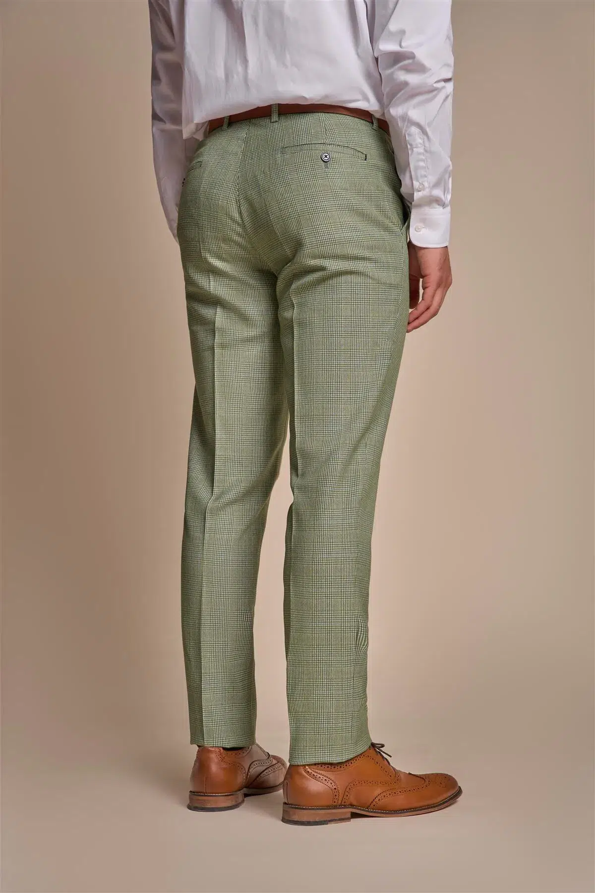 Caridi – Men’s Sage Green 3 Piece Checked Suit - Image 4