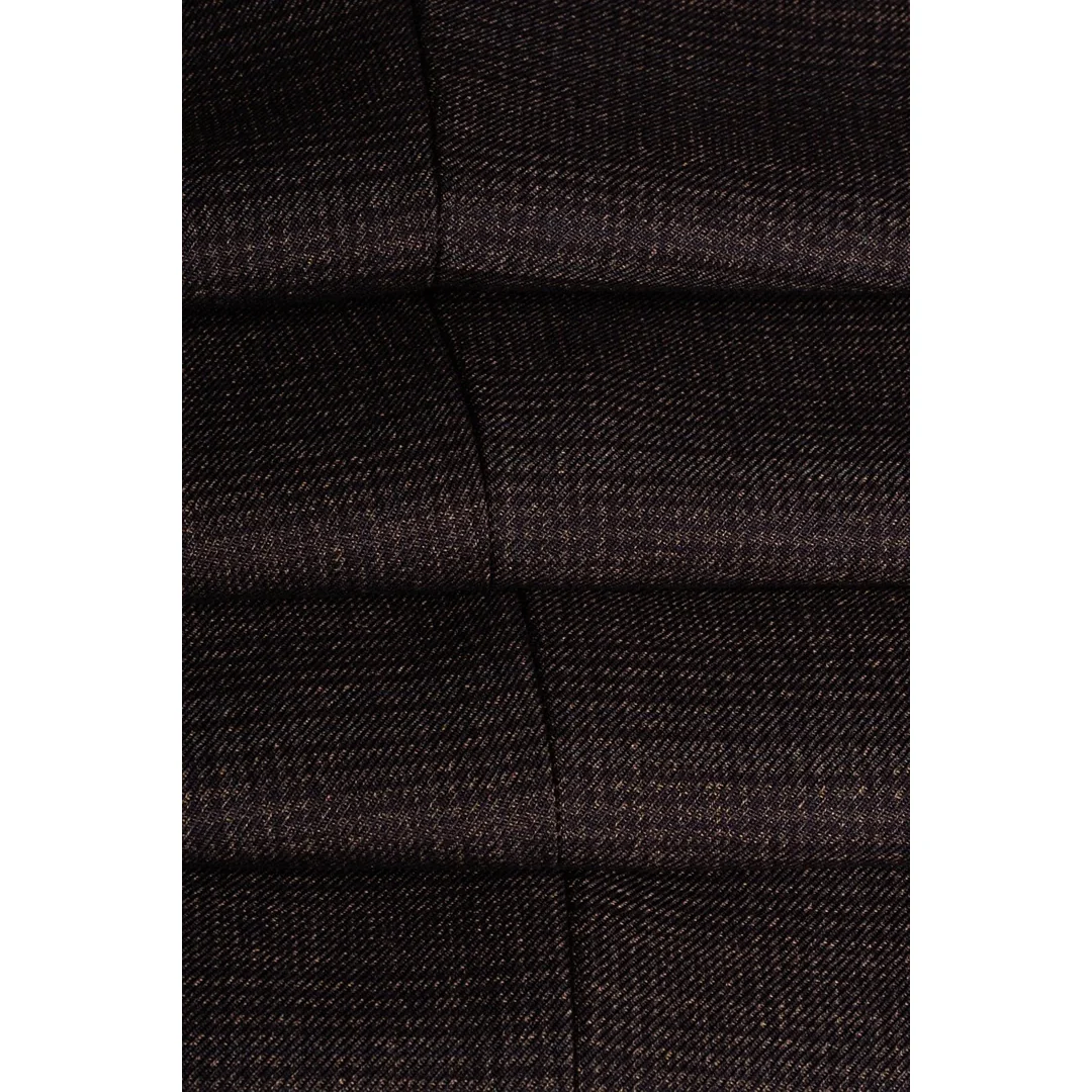 Caridi – Men’s Tweed Brown Trousers - Image 5