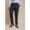 Caridi – Men’s Tweed Navy Blue Trousers