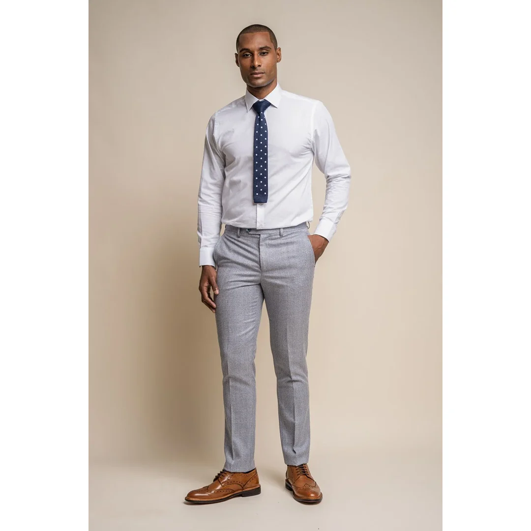 Caridi – Men’s Light Blue Wedding Trousers - Image 2
