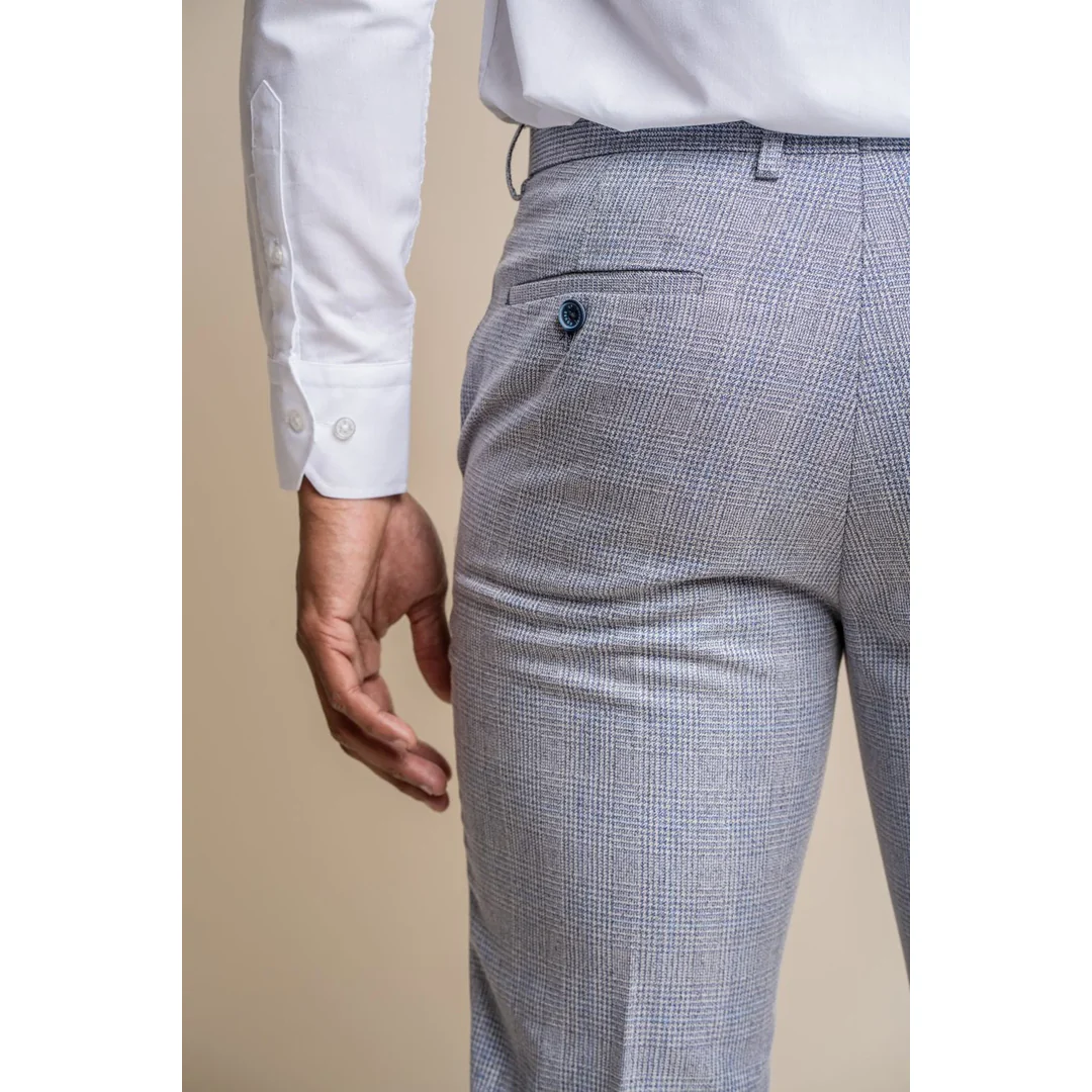 Caridi – Men’s Light Blue Wedding Trousers - Image 4
