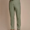 Caridi – Men’s Sage Green Checked Trousers