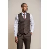 Caridi – Men’s Tweed Brown Waistcoat