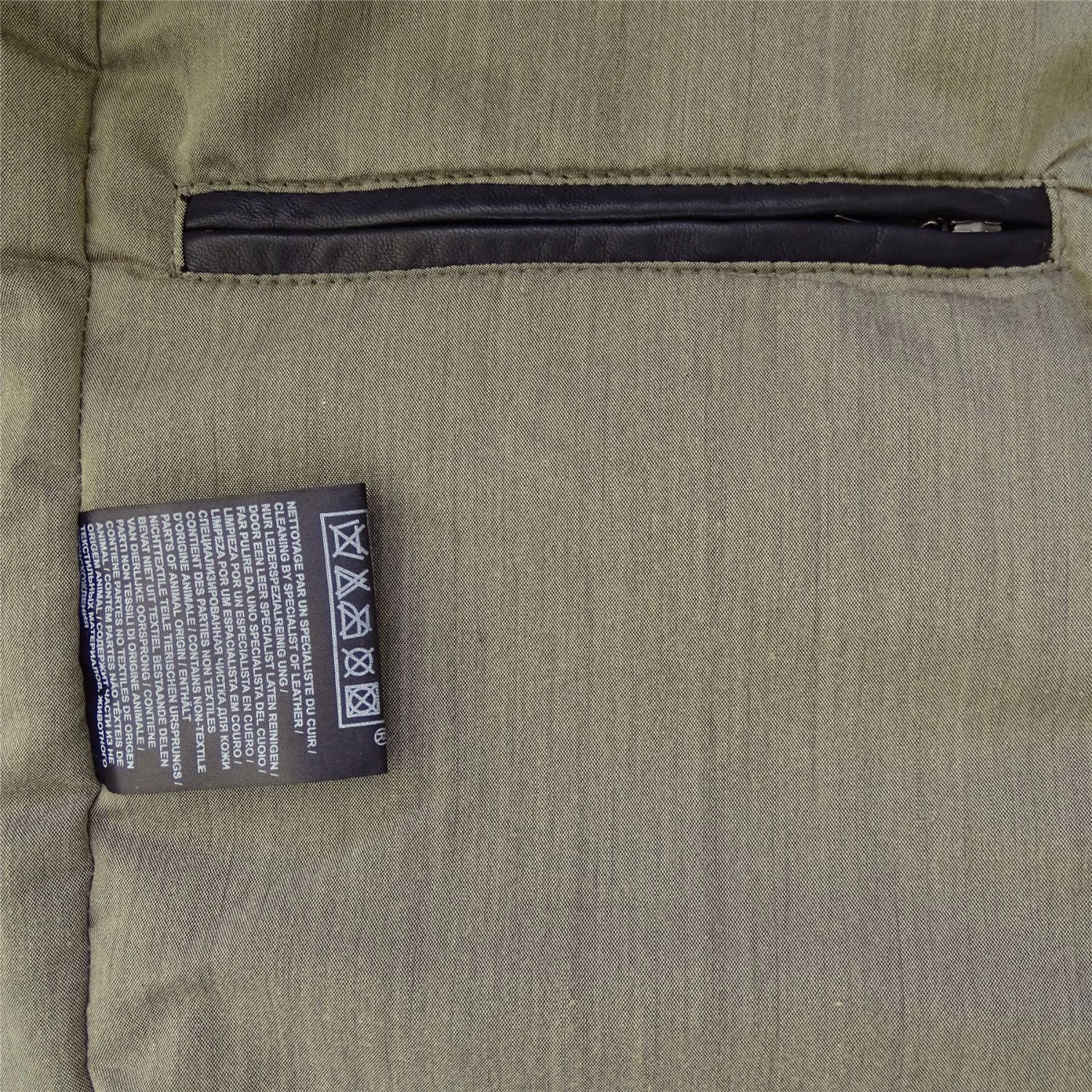 Infinity Real Leather Navy-Blue Biker Jacket For Men - Image 2