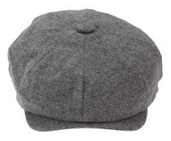 Mens 8 Panel Newsboy Cap – Cavani Martez – Dark Grey