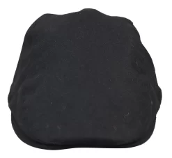 Mens Grandad Baker Flat Black Cap 8 Panel Tweed Vintage Classic Smart Casual 1920s