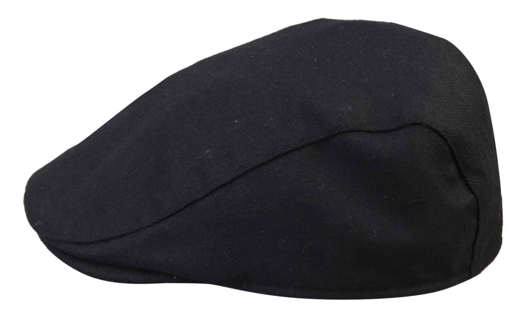 Mens Grandad Baker Flat Black Cap 8 Panel Tweed Vintage Classic Smart Casual 1920s - Image 3