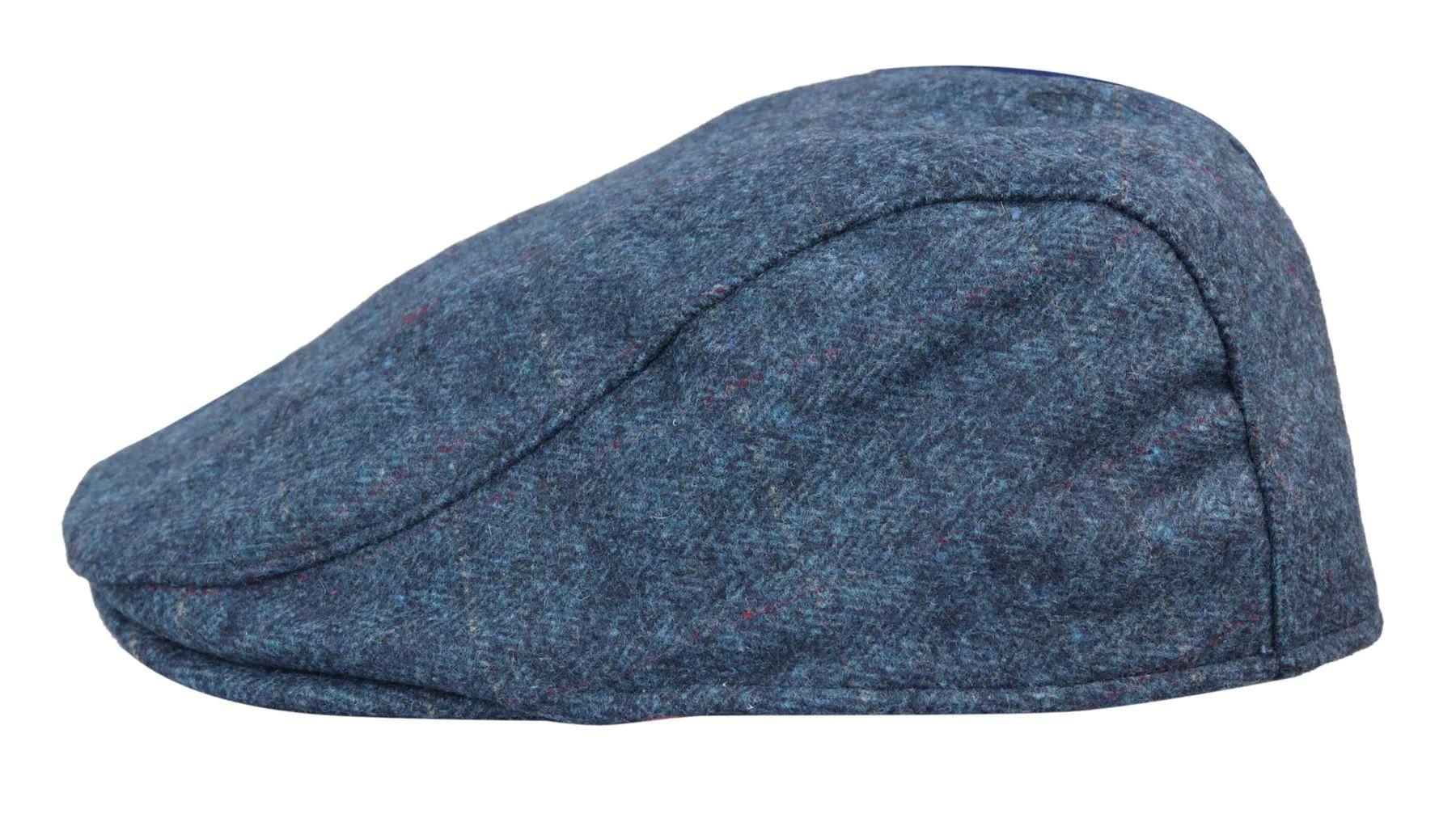 Mens Grandad Baker Flat Blue Cap 8 Panel Tweed Vintage Classic Smart Casual 1920s - Image 4