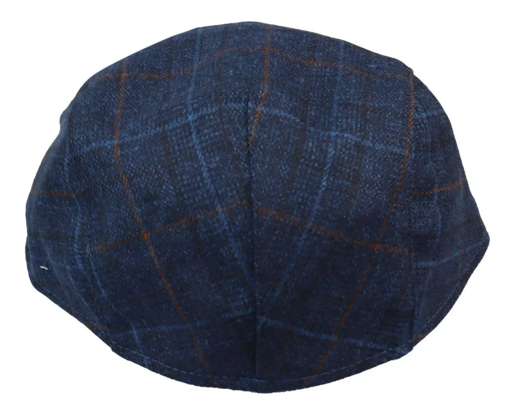 Mens Grandad Baker Flat Navy Cap 8 Panel Tweed Vintage Classic Smart Casual 1920s - Image 4