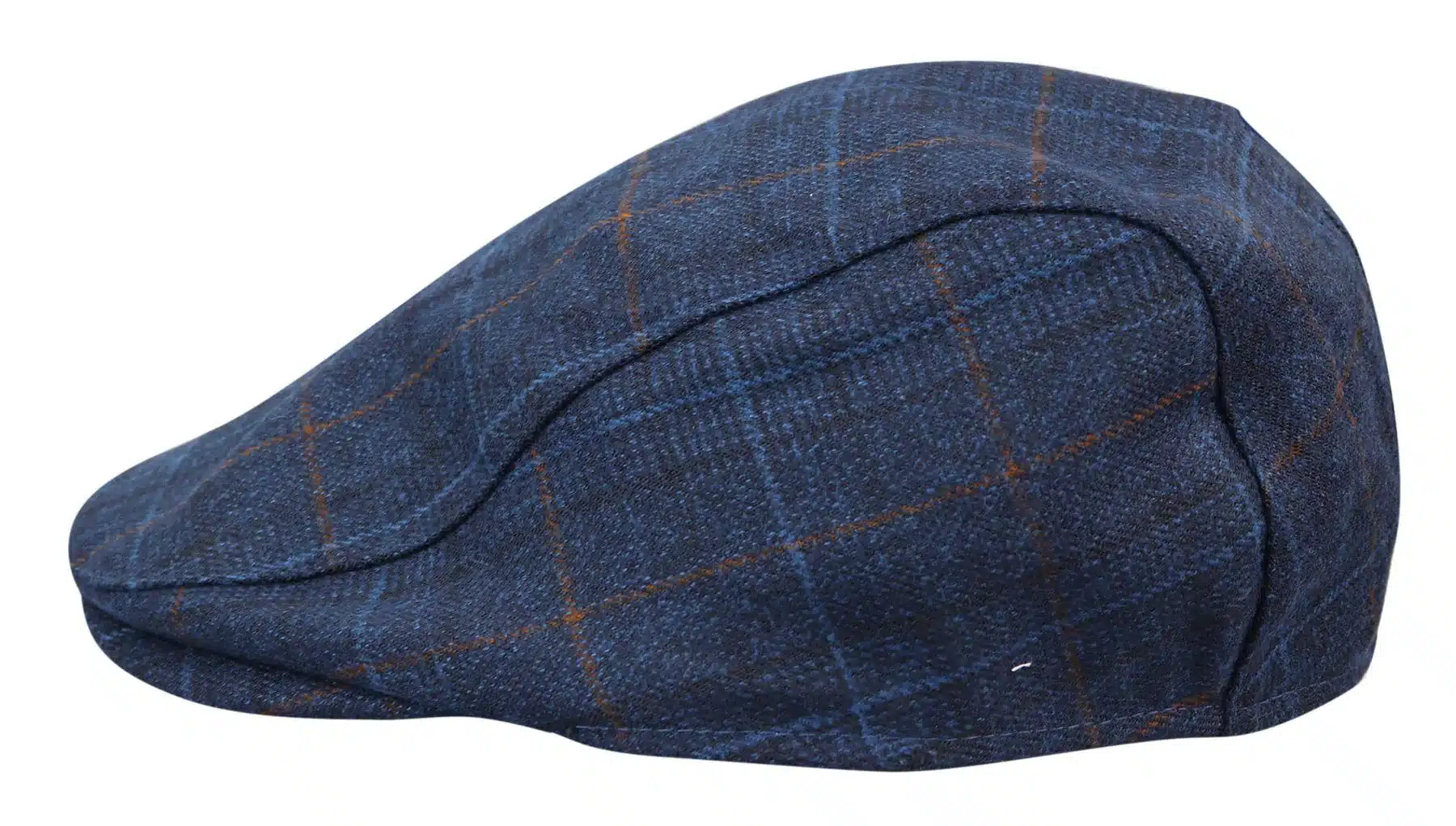 Mens Grandad Baker Flat Navy Cap 8 Panel Tweed Vintage Classic Smart Casual 1920s - Image 3