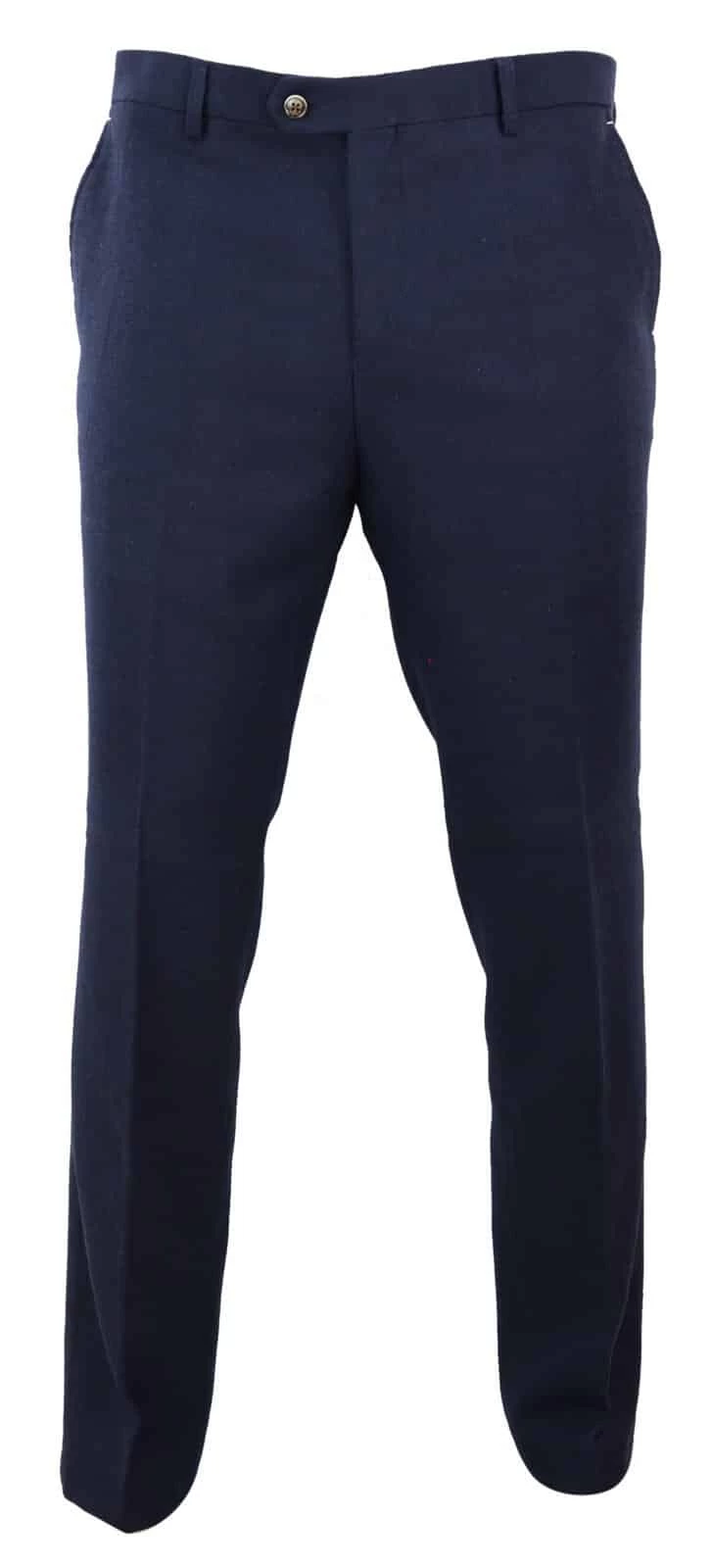 Mens Vintage Tweed Suit Trousers – Navy