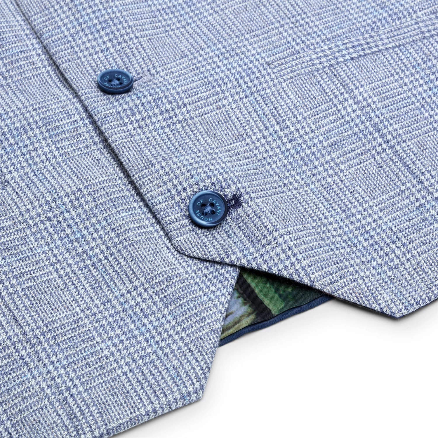 Boys 3 Piece Check Suit Tweed Light Blue Tailored Fit Wedding Peaky Classic - Image 9