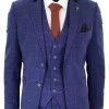 Cavani Kaiser – Men’s Blue Tweed Check Suit