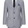 Boys 3 Piece Light Grey Suit Classic Wedding Party Vintage Christening