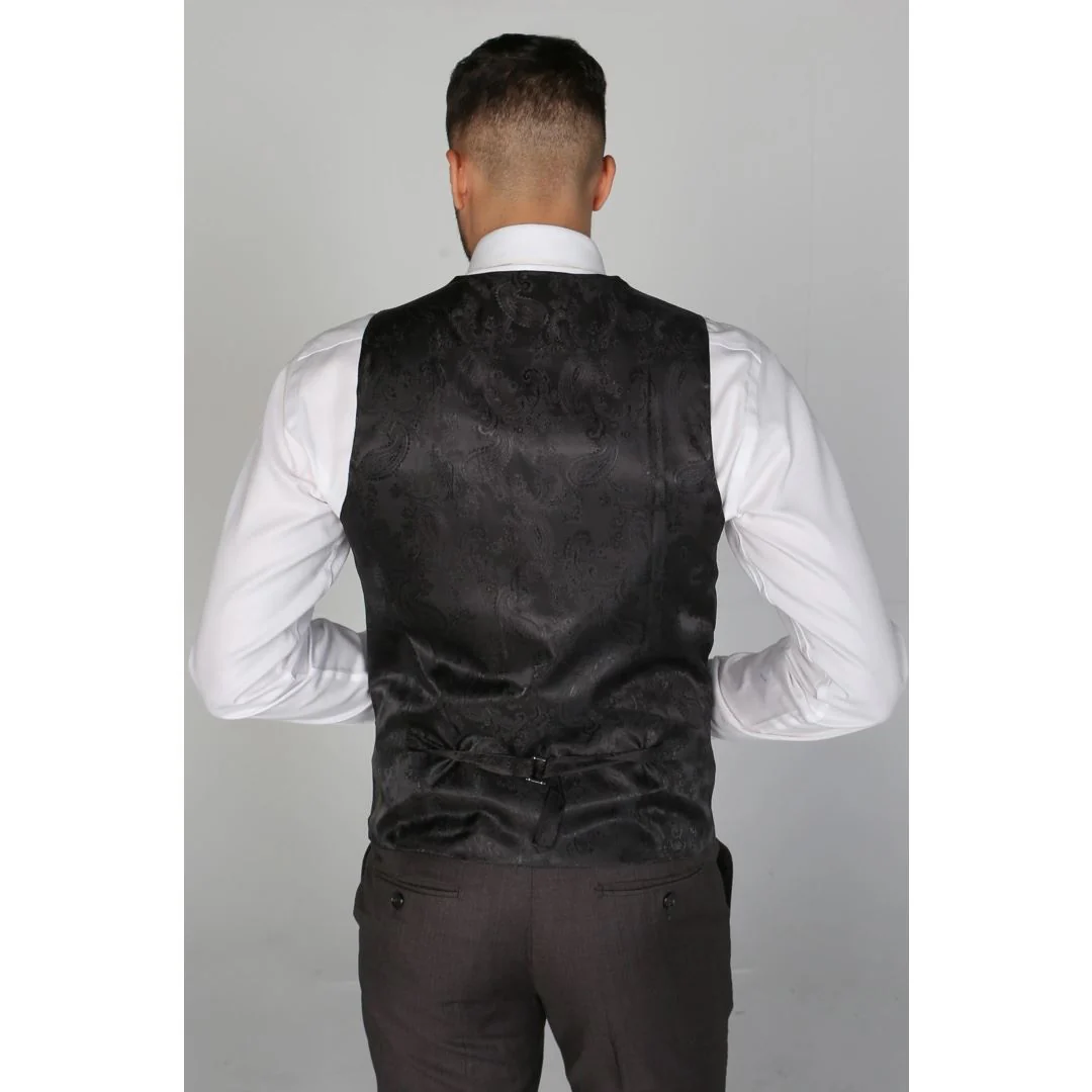 Charles – Men’s Charcoal Waistcoat - Image 2