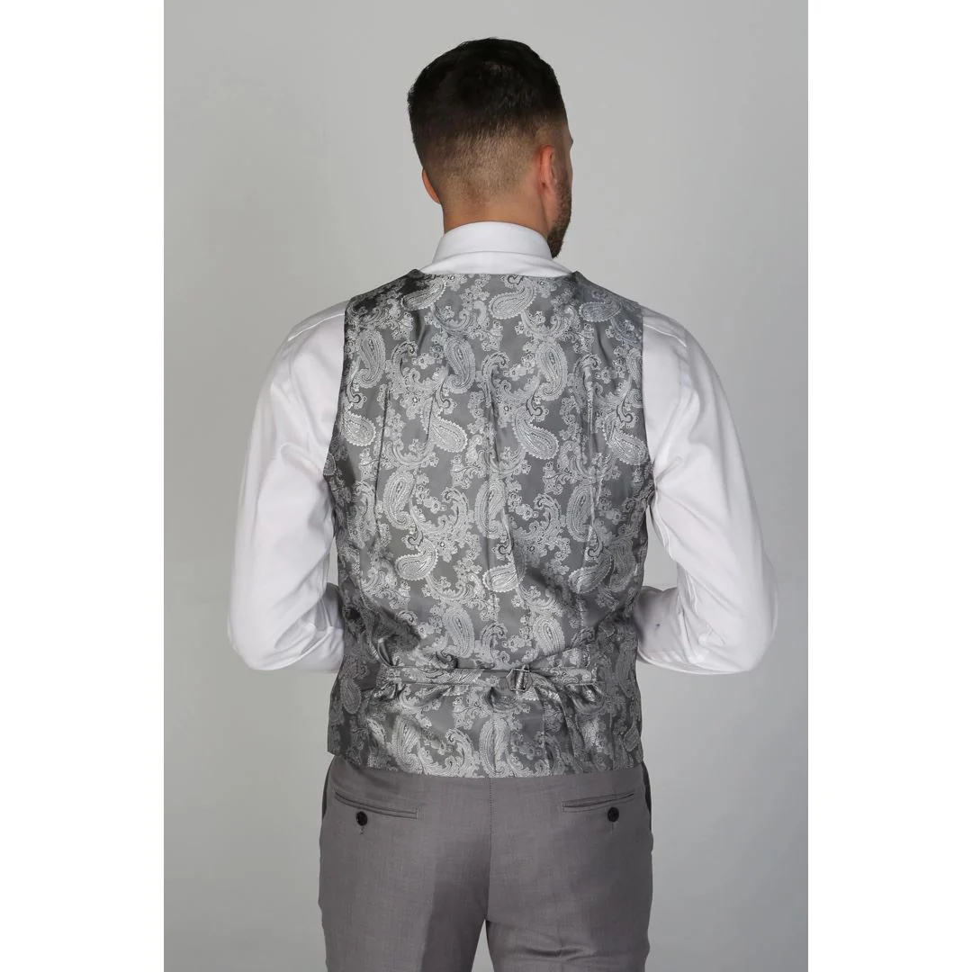 Charles – Men’s Grey Waistcoat - Image 2