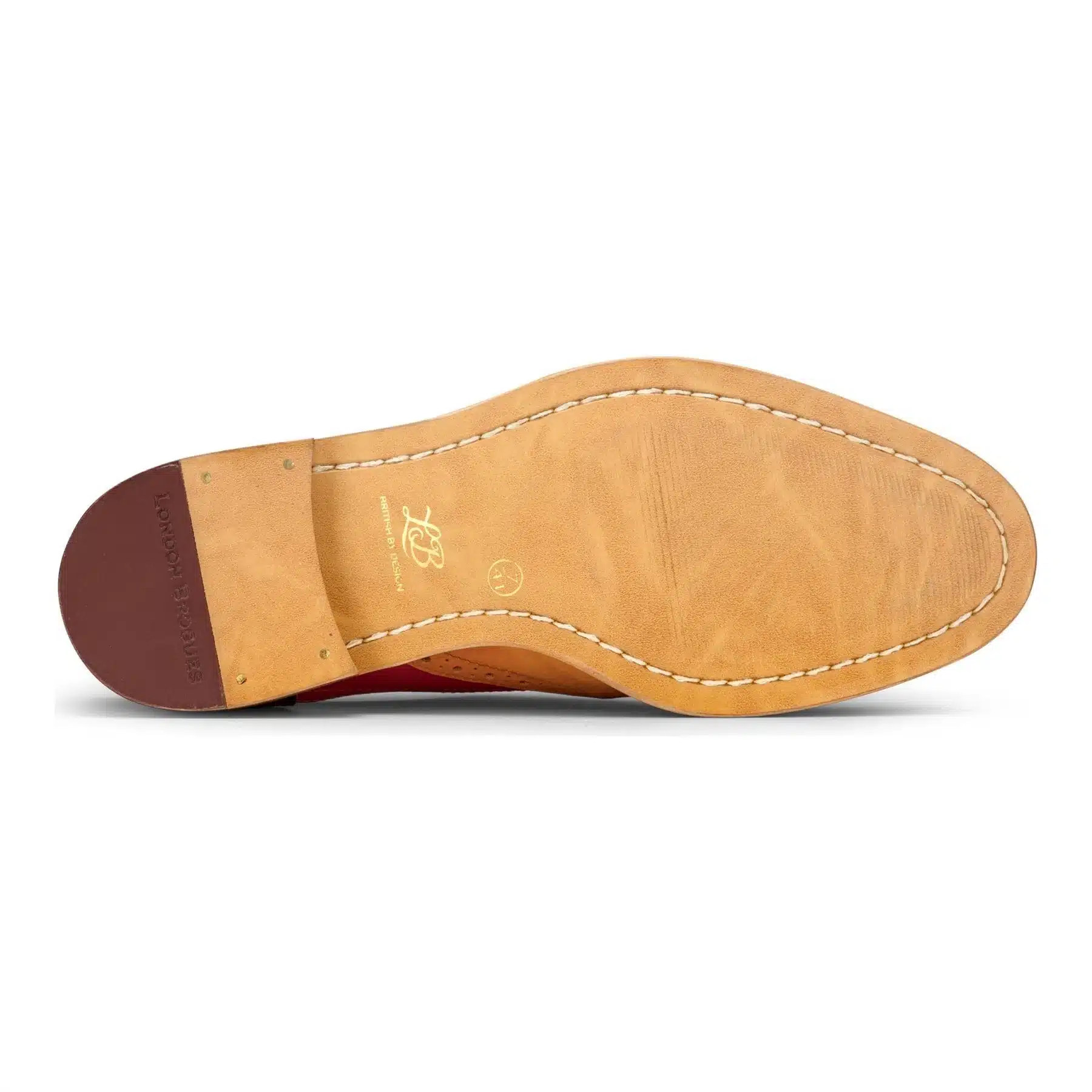 Mens Tan Navy Brown Red Brogue Shoes Laced Classic Vintage Formal Real Leather - Image 4