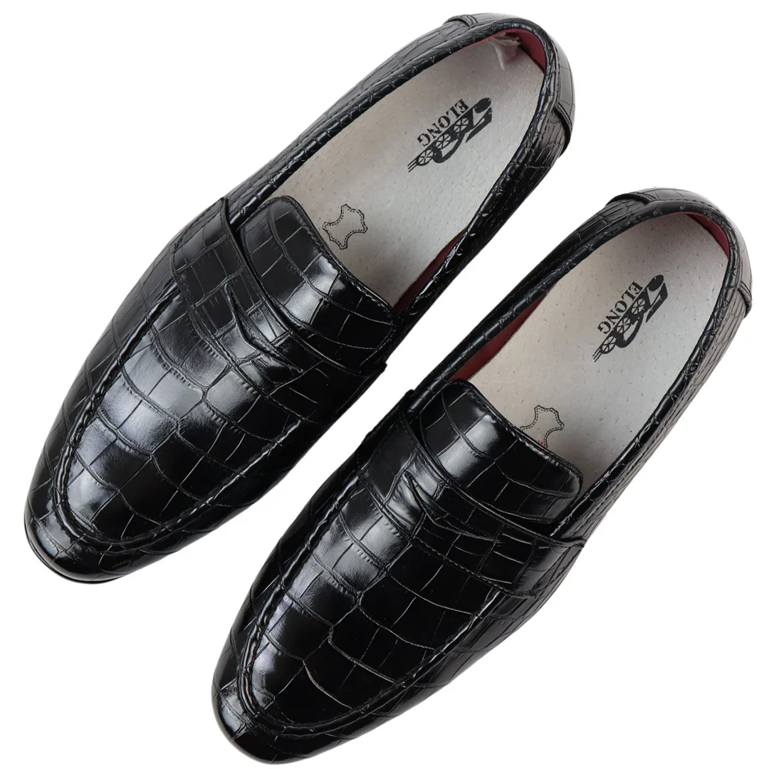 Men’s Slip On Formal Black Loafers - Image 4