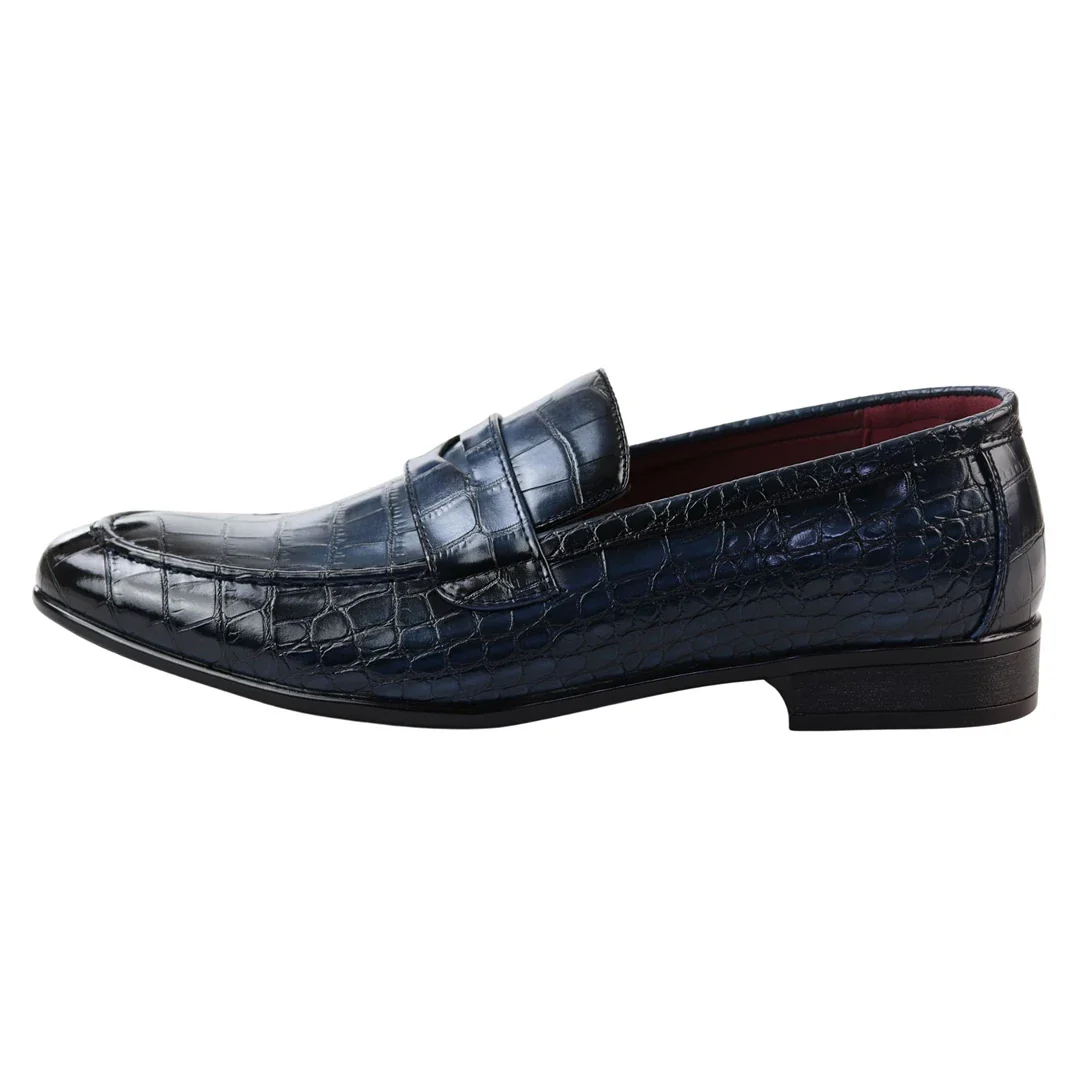 Men’s Slip On Formal Navy Loafers
