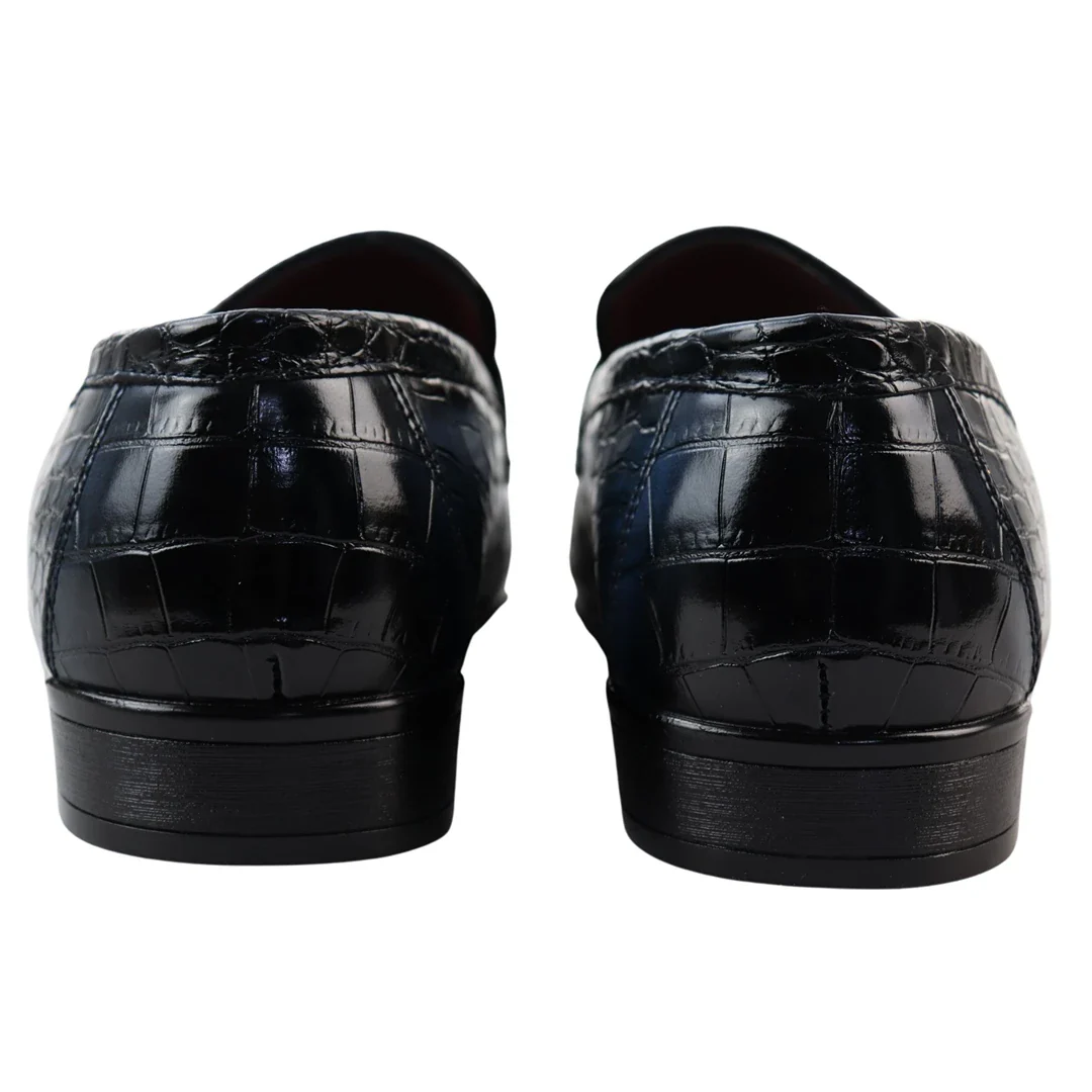 Men’s Slip On Formal Navy Loafers - Image 5