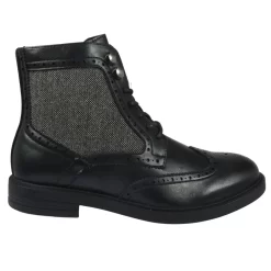 Men’s Lace Up Brogue Black Ankle Boots