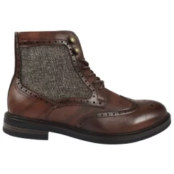 Men’s Lace Up Brogue Brown Ankle Boots