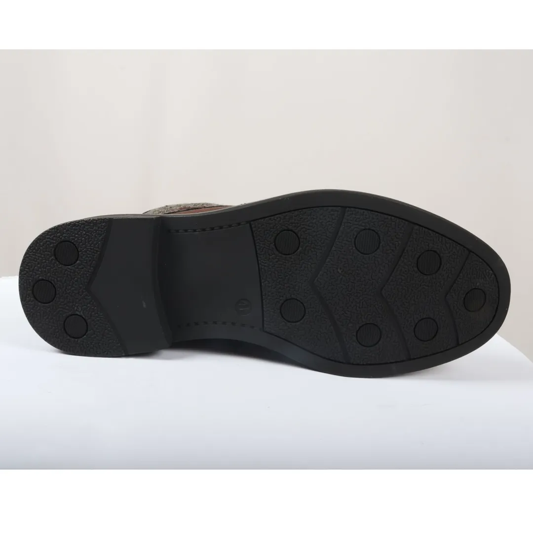 Men’s Lace Up Brogue Tan Brown Ankle Boots - Image 6