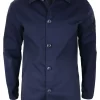 Mens Mid Length Overcoat Jacket Light Weight Smart Casual Navy Mac