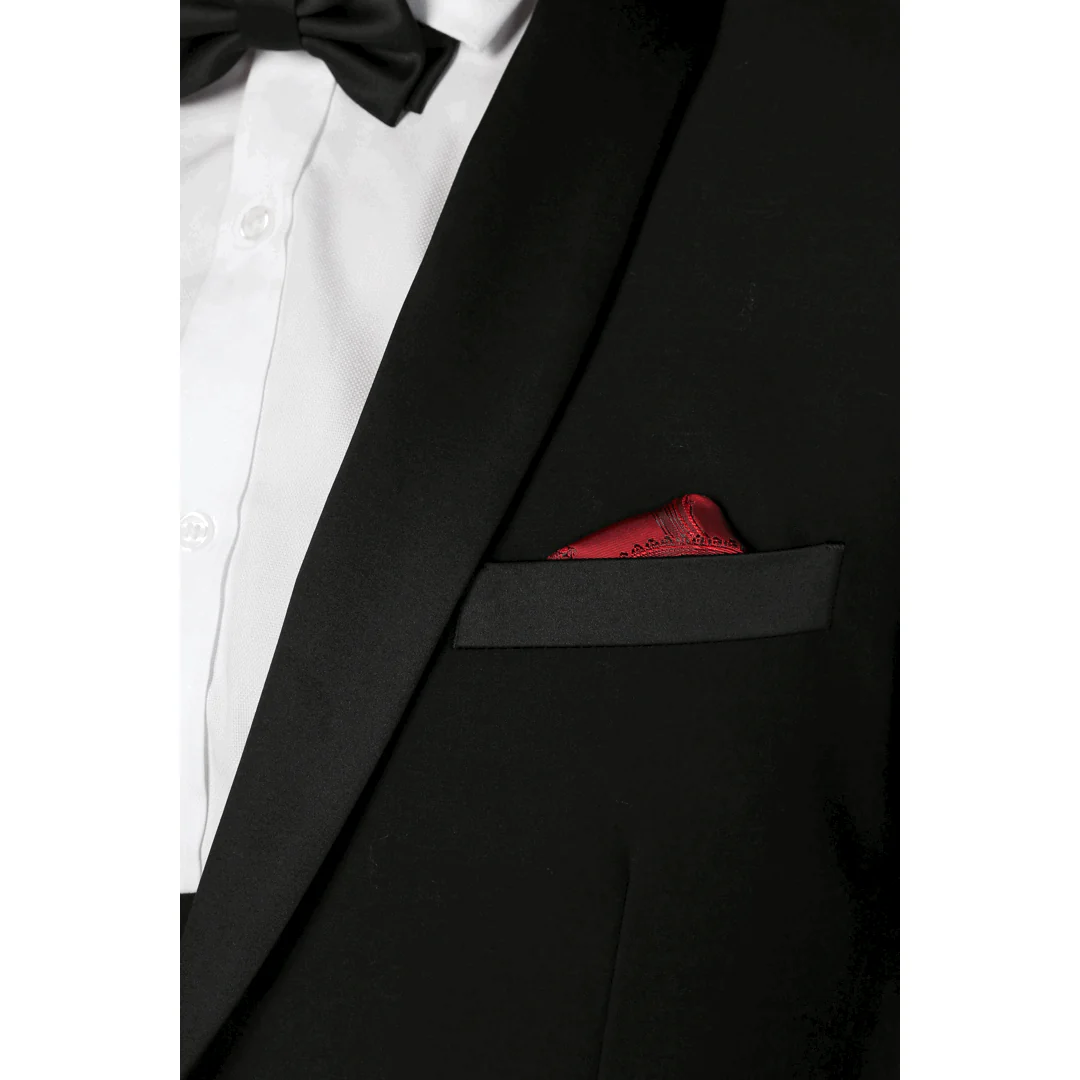 Ford Men’s Black 3-Piece Classic Tuxedo Suit With Satin Lapels - Image 5
