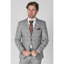 Francis โ Menโs Grey Check Blazer