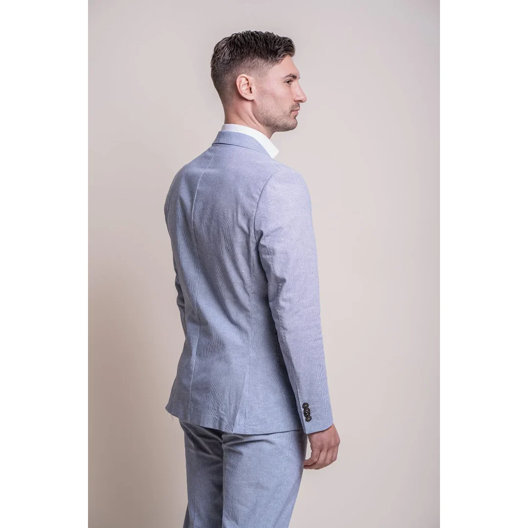 Fredrik – Men’s Light Blue Summer Blazer - Image 3