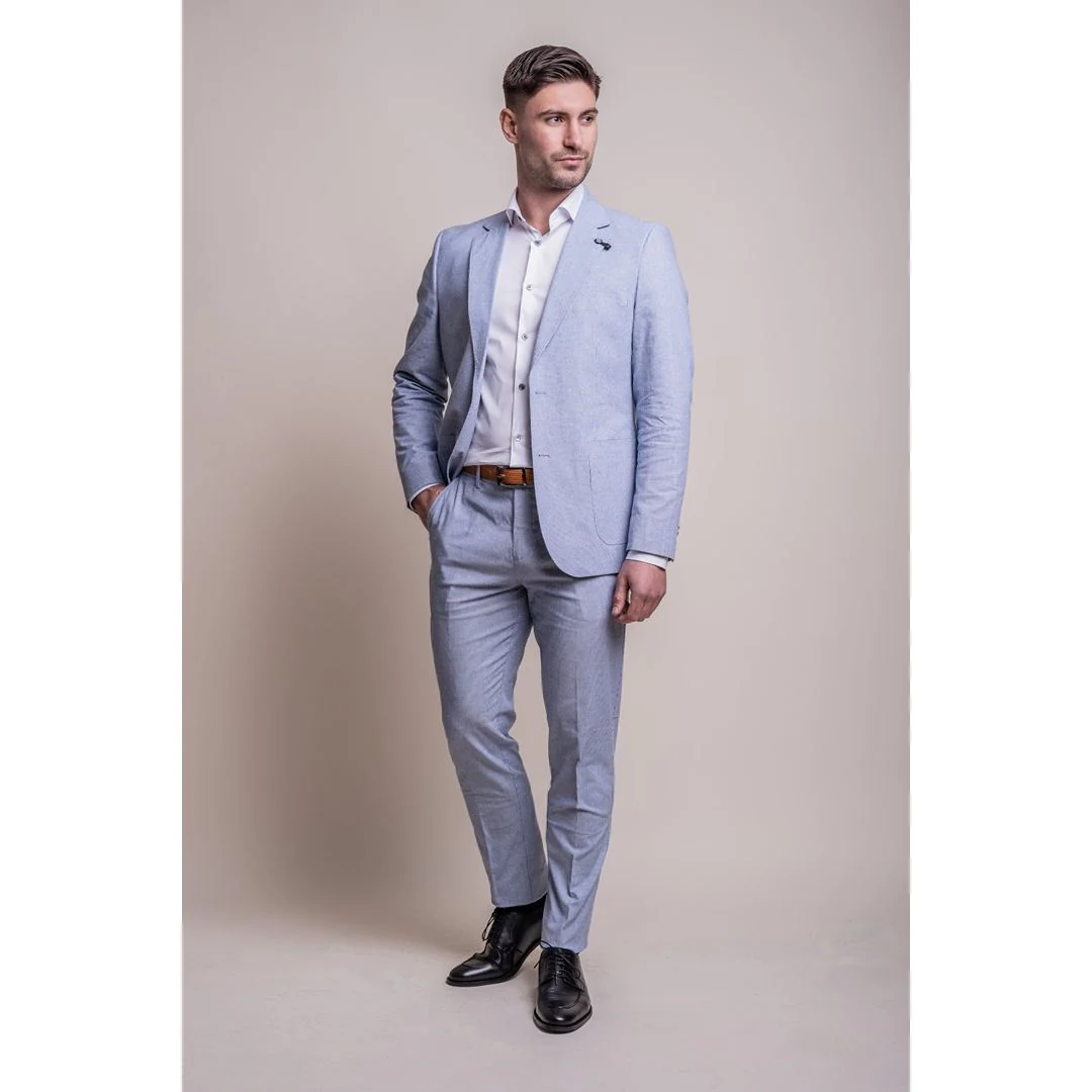 Fredrik – Men’s Blue Summer 2 Piece Wedding Suit