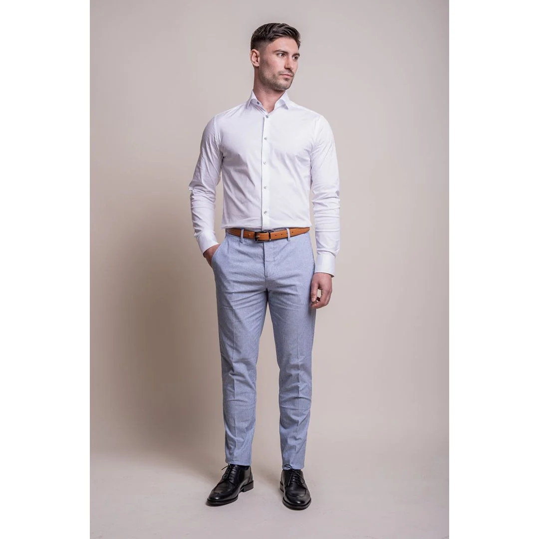 Fredrik – Men’s Blue Summer 2 Piece Wedding Suit - Image 4