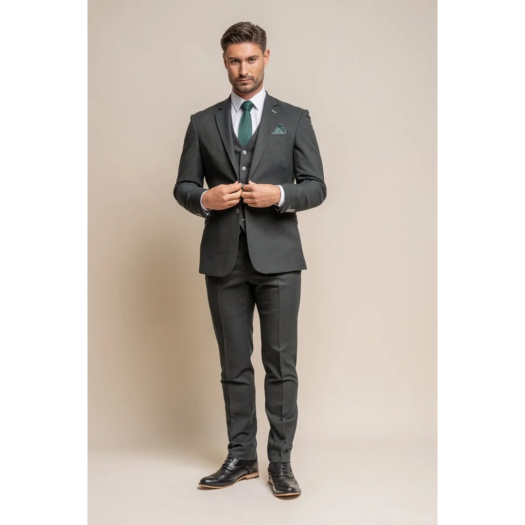 Furious – Men’s Dark Olive Formal Blazer - Image 5