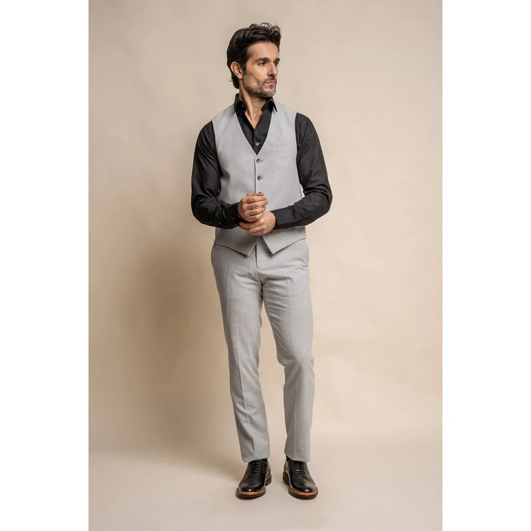 Furious – Men’s Classic Grey Waistcoat - Image 2