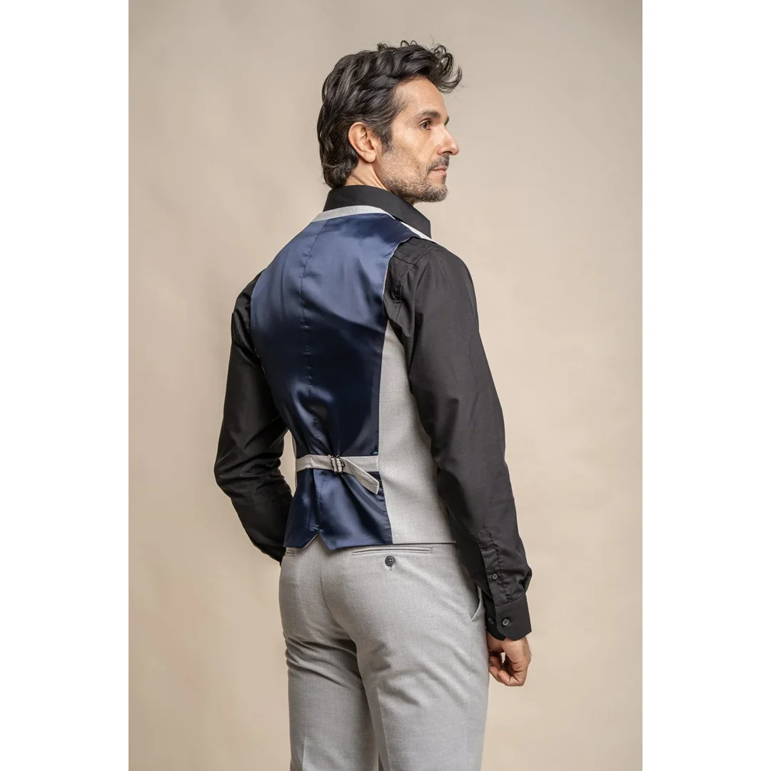 Furious – Men’s Classic Grey Waistcoat - Image 4