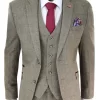 Mens Tweed Olive Green Check Suit