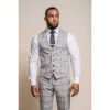 Ghost – Men’s Grey Tweed Checked Waistcoat