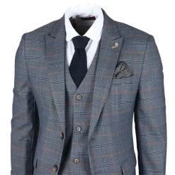 Gisborne – Men’s Navy Checked Blazer