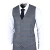 Gisborne – Men’s Navy Checked Waistcoat