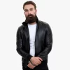 Happy Gentleman B109 – Lamb Leather Bomber Jacket For Men – Tailored Fit