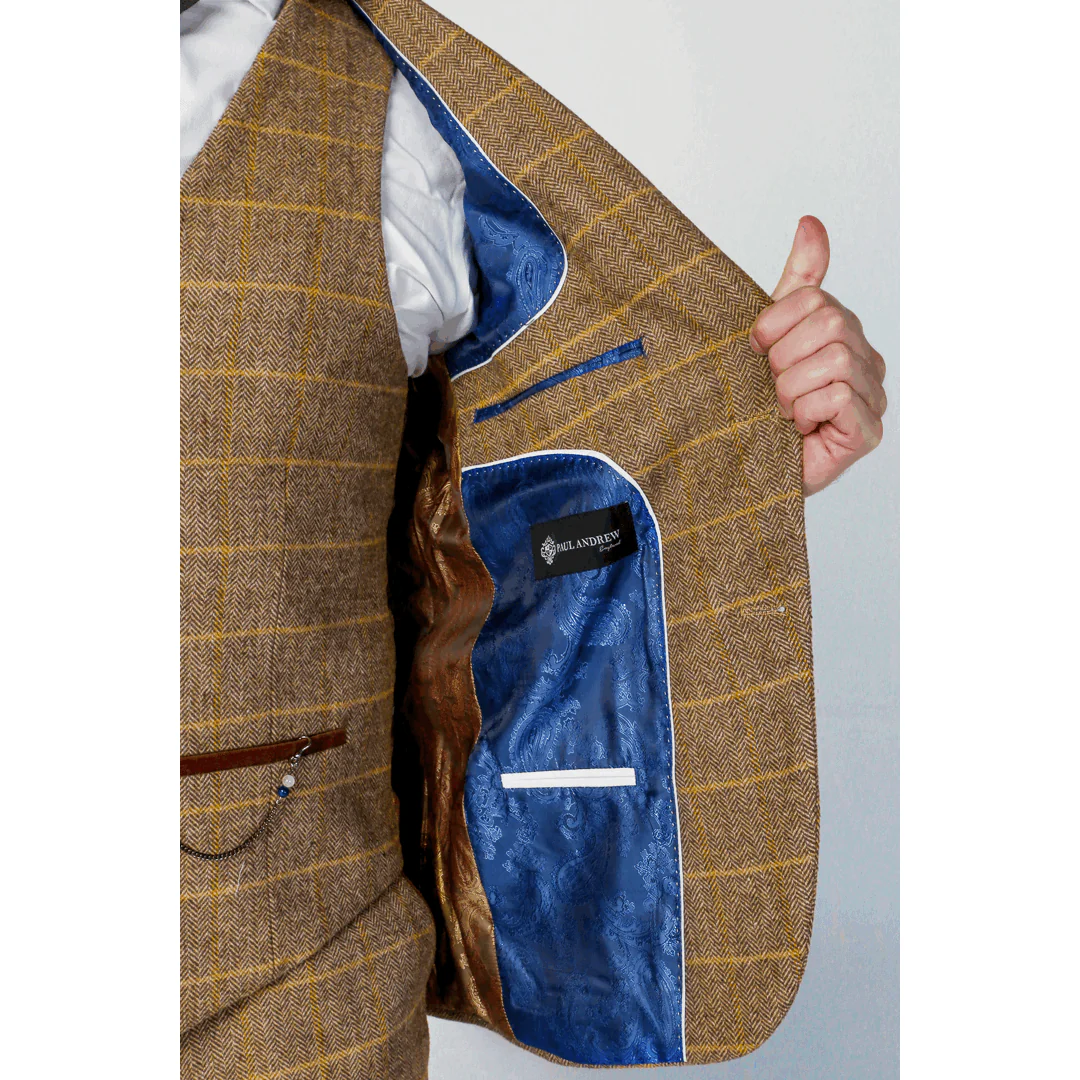 Harris – Men’s Brown Tweed Blazer - Image 2