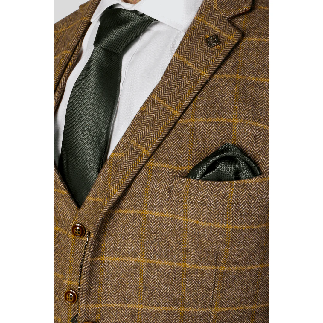 Harris – Men’s Brown Tweed Blazer - Image 3