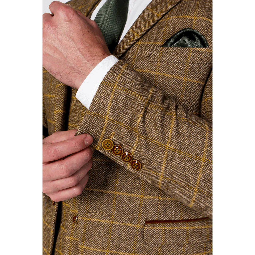 Harris – Men’s Brown Tweed Blazer - Image 4