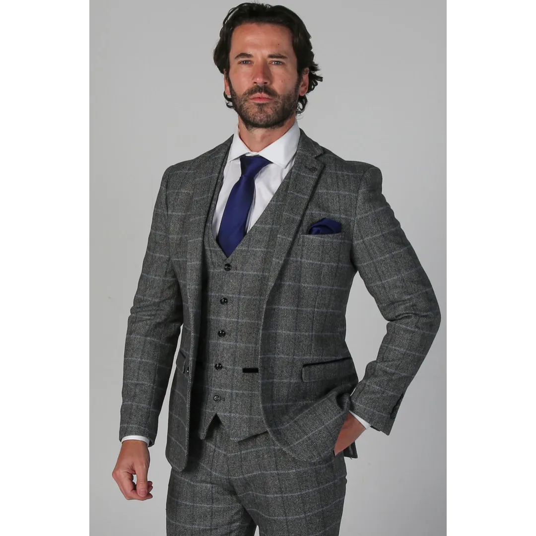 Harris – Men’s Grey Tweed Blazer
