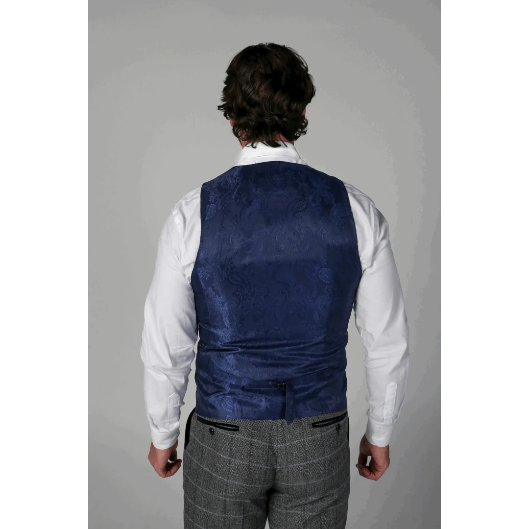 Harris – Men’s Grey Tweed Waistcoat - Image 2