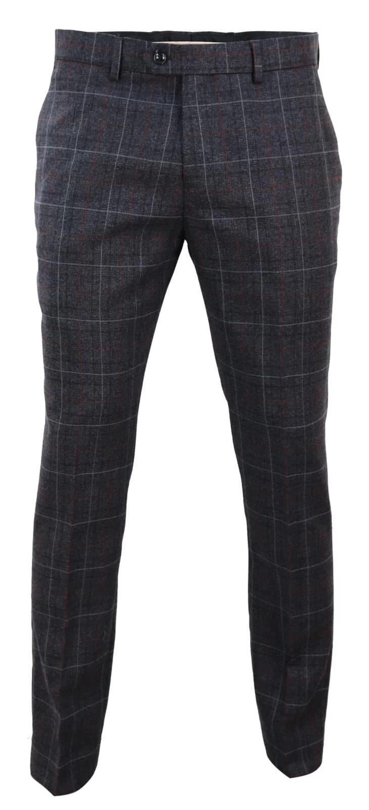 Harvey – Men’s Charcoal Check Trousers