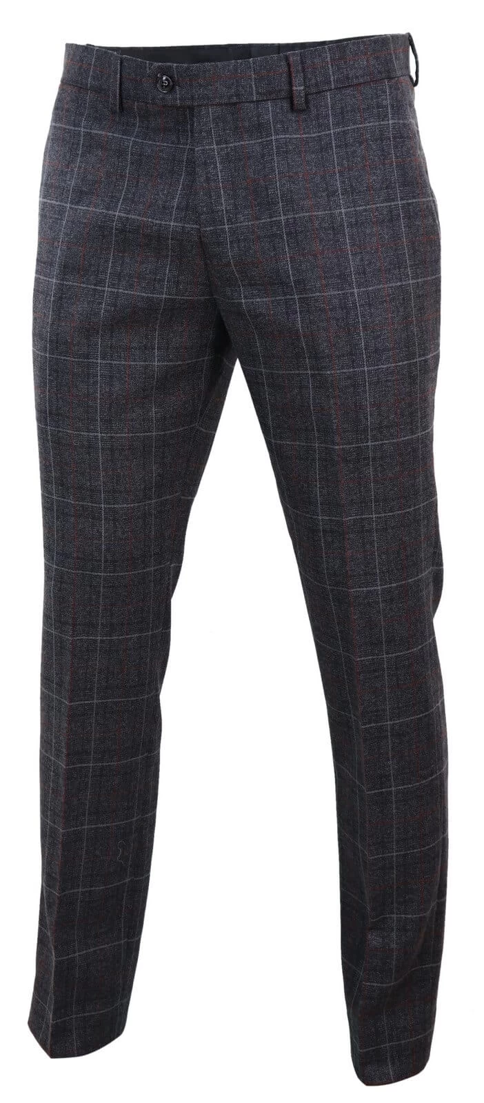 Harvey – Men’s Charcoal Check Trousers - Image 3