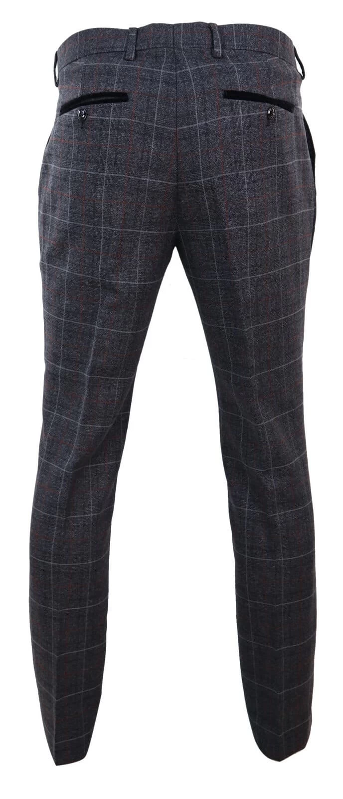 Harvey – Men’s Charcoal Check Trousers - Image 2